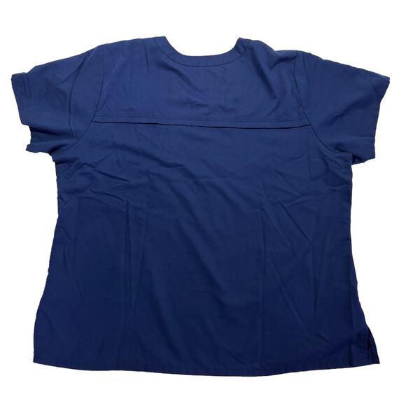 Grey's Anatomy by Barco Professional Wear Scrub Top 3 Pocket Plus Size 3XL Blue - Picture 2 of 12